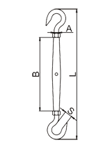 封閉花籃螺絲雙鉤型標(biāo)注